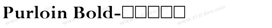 Purloin Bold字体转换